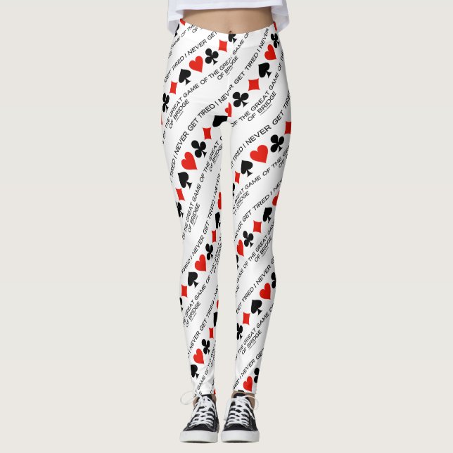 Ich werde nie müde von dem großen Spiel der Brücke Leggings (Vorderseite)