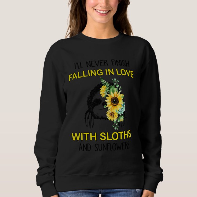 Ich werde niemals mit dem Absinken in Liebe mit Sl Sweatshirt (Vorderseite)