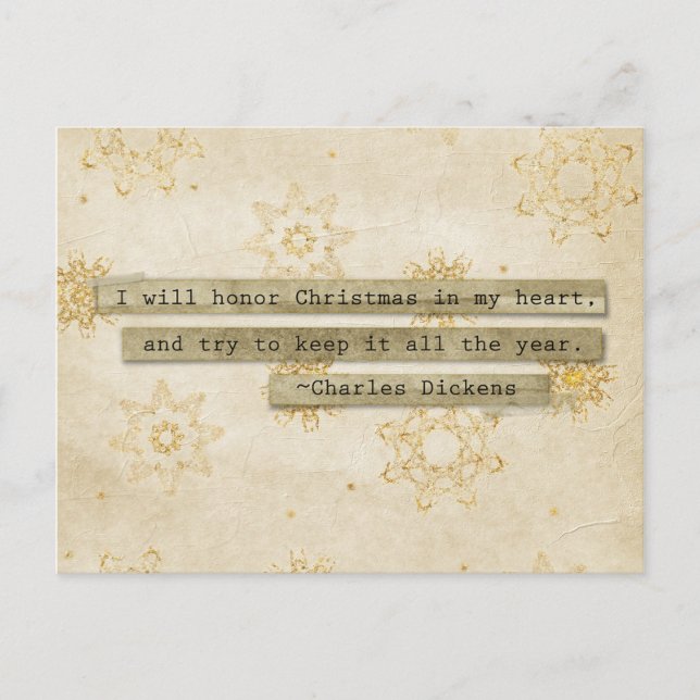 Ich werde noch Weihnachten Charles Dickens Snowfla (Vorderseite)