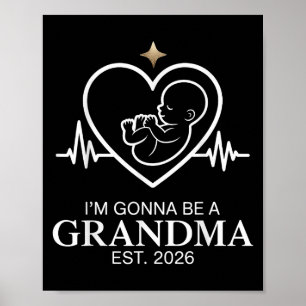 Ich werde Oma Est 2026 Vatertag Vintage Poster