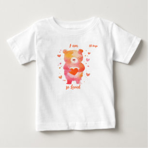 "Ich werde so geliebt" mit Bär Anpassbar Baby T-shirt