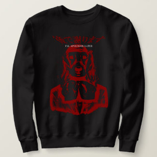 ICH WERDE SPÄTER DOG CREWNECK (RED) ANSCHLIESSEN SWEATSHIRT