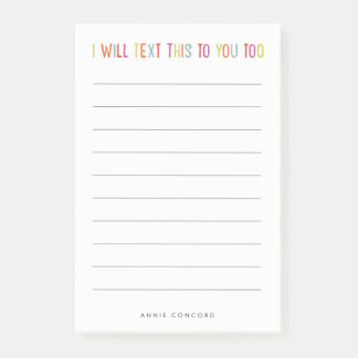 Ich werde Text dieses zu Ihnen zu lustiges Post-it Klebezettel