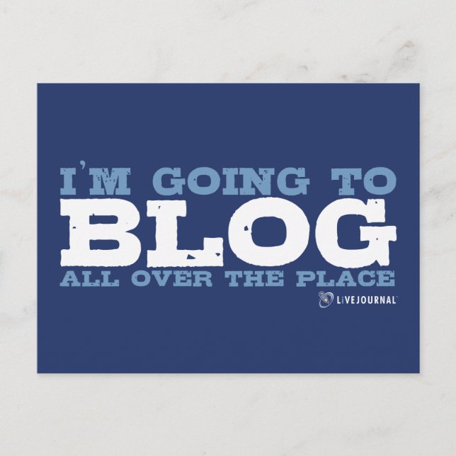 Ich werde überall im Blog (LiveJournal) Postkarte (Vorderseite)