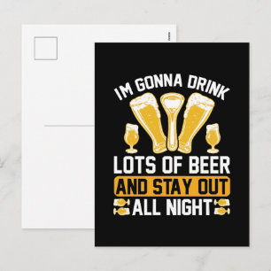 Ich werde viel Bier trinken Feiertagspostkarte