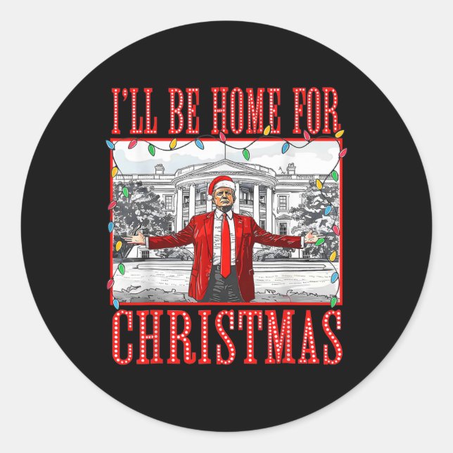 Ich werde Weihnachten Weihnachten Weihnachten Weih Runder Aufkleber (Vorderseite)