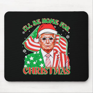 Ich werde Weihnachten zu Hause sein Pyjama Xmas Lu Mousepad