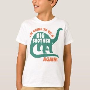 Ich werde wieder ein großer Bruder werden Dinosaur T-Shirt