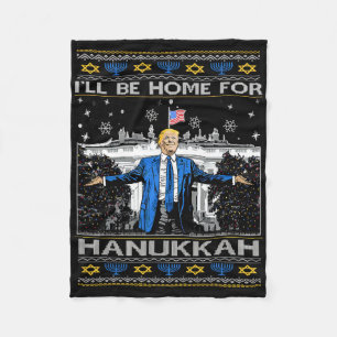 Ich werde zu Hanukkah lustig Trump Weihnachten häs Fleecedecke