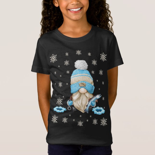 Ich werde zu Weihnachten kommen. Niedliches Gnome  T-Shirt (Vorderseite)