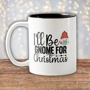 Ich werde zu Weihnachten kommen Nordic Gnome Zweifarbige Tasse