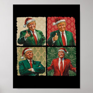 Ich werde zu Weihnachten lustiger Trump Xmas Santa Poster