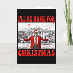 Ich werde zu Weihnachten nach Hause kommen Santa L Karte