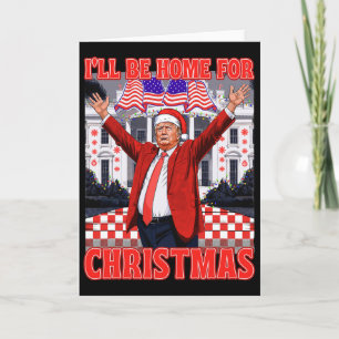Ich werde zu Weihnachten nach Hause kommen Santa L Karte
