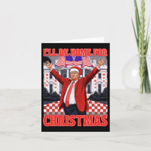 Ich werde zu Weihnachten nach Hause kommen Santa L Karte