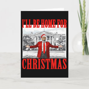 Ich werde zu Weihnachten nach Hause kommen Santa L Karte