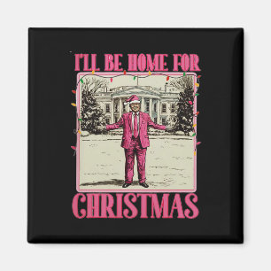 Ich werde zu Weihnachten nach Hause kommen Santa L Magnet