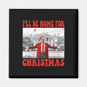 Ich werde zu Weihnachten nach Hause kommen Santa L Magnet