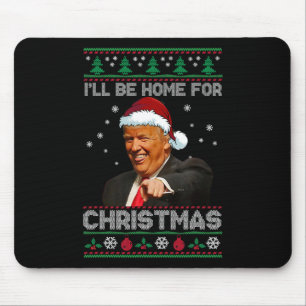 Ich werde zu Weihnachten nach Hause kommen Santa L Mousepad