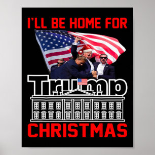 Ich werde zu Weihnachten nach Hause kommen Santa L Poster