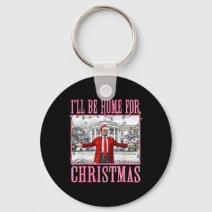 Ich werde zu Weihnachten nach Hause kommen Santa L Schlüsselanhänger