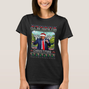Ich werde zu Weihnachten nach Hause kommen Santa L T-Shirt