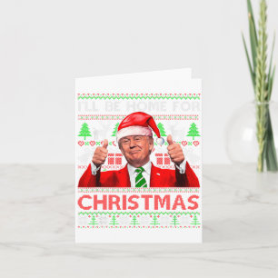 Ich werde zu Weihnachten nach Hause kommen Santa T Karte