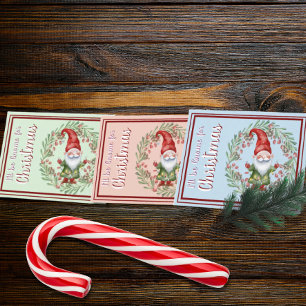 Ich werde zu Weihnachten Watercolor Card kommen Dankeskarte