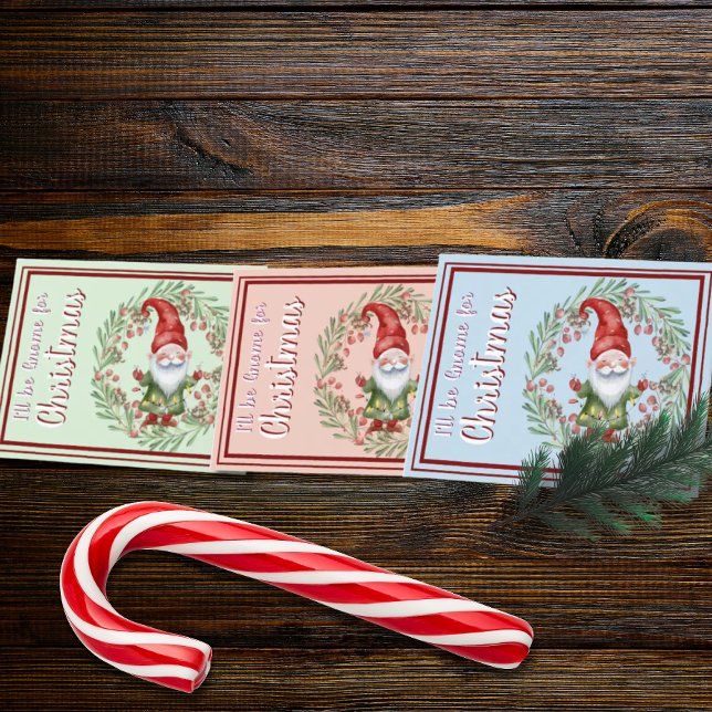 Ich werde zu Weihnachten Watercolor Card kommen Dankeskarte (Von Creator hochgeladen)