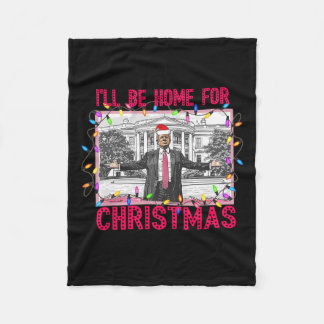 Ich werde Zuhause für Weihnachten Weihnachten Weih Fleecedecke