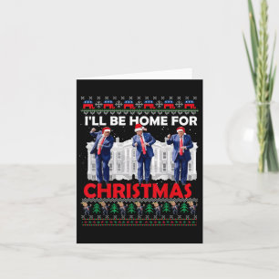 Ich werde Zuhause für Weihnachten Weihnachten Weih Karte