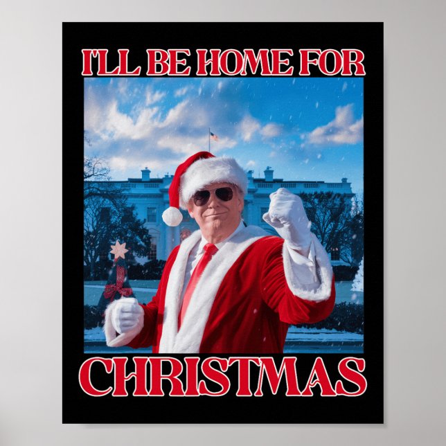 Ich werde Zuhause für Weihnachten Weihnachten Weih Poster (Vorne)