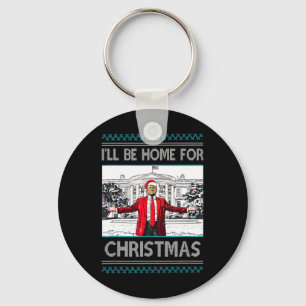 Ich werde Zuhause für Weihnachten Weihnachten Weih Schlüsselanhänger