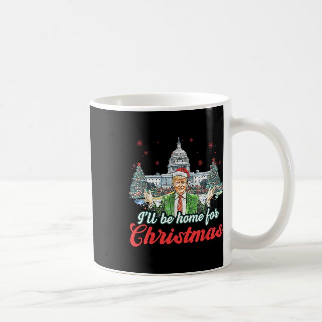 Ich werde Zuhause für Weihnachts-Weihnachtsmann Tr Kaffeetasse (Rechts)
