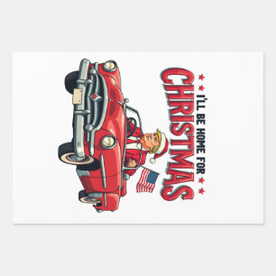 Ich werde Zuhause zu Weihnachten Trump gewinnen Wa Geschenkpapier Set