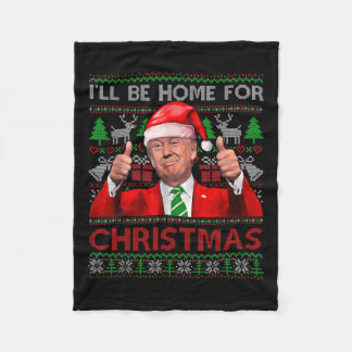 Ich werde Zuhause zu Weihnachten Weihnachten Weihn Fleecedecke