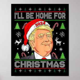 Ich werde Zuhause zu Weihnachten Weihnachten Weihn Poster