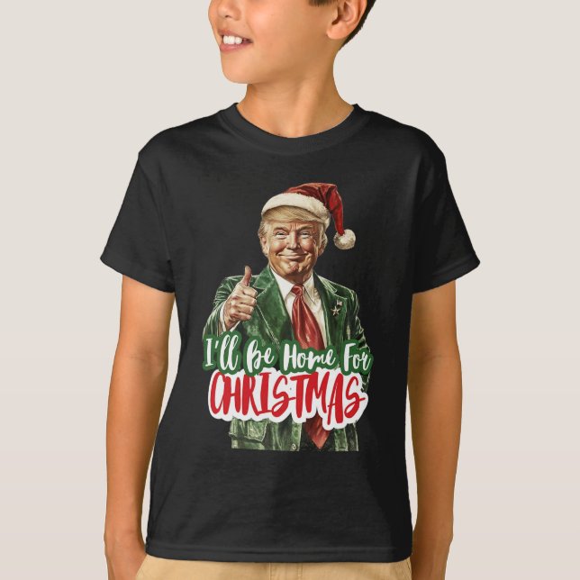 Ich werde Zuhause zu Weihnachten Weihnachten Weihn T-Shirt (Vorderseite)