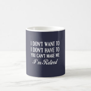 Ich werde zurückgezogen kaffeetasse