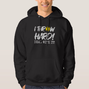 Ich werfe hart, damit werde ich fertig Mädchen Fas Hoodie