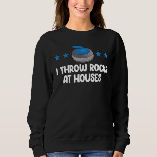 Ich werfe Steine Curling Männer Weltgrösster Curli Sweatshirt