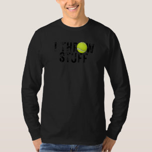 Ich werfe Stuff Tennis Tennis Tennis Coach T-Shirt