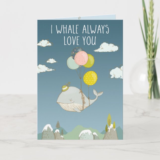 Ich whale immer Liebe Sie Karte (Vorderseite)