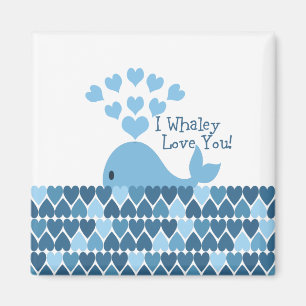 Ich Whaley Liebe Sie! Blau Magnet