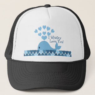 Ich Whaley Liebe Sie! Blau Truckerkappe