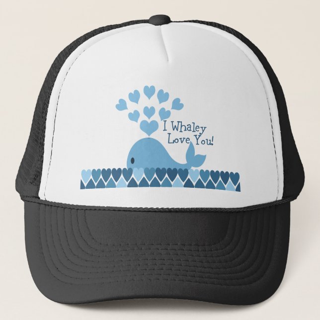 Ich Whaley Liebe Sie! Blau Truckerkappe (Vorderseite)