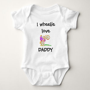 Ich Wheelie Liebe Daddy Motocross Baby Bodysuit Strampler