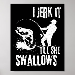 Ich wichse es, bis sie es schluckt Retro Vintage L Poster