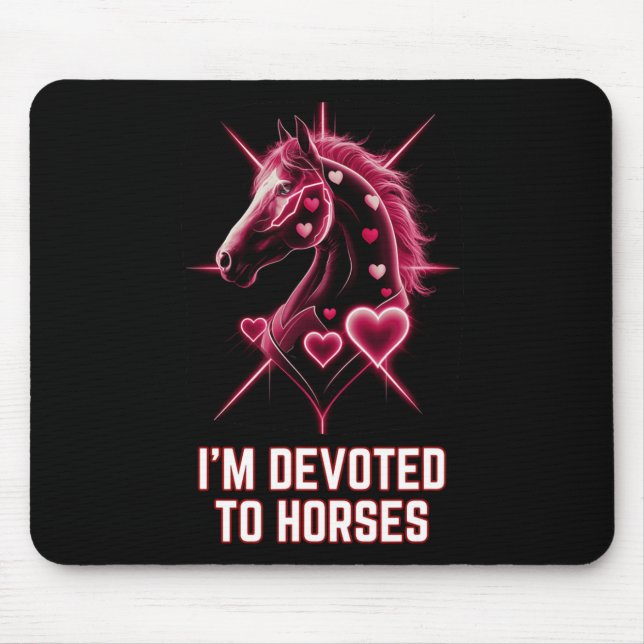 Ich widme mich Pferden Reiten Frauen Mädchen Mousepad (Vorne)