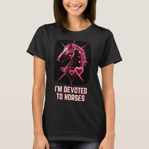 Ich widme mich Pferden Reiten Frauen Mädchen T-Shirt